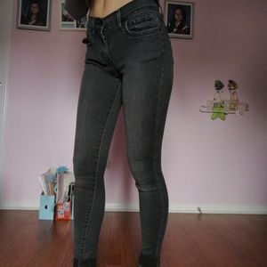 Levi's 710 Super Skinny Faded Black Jeans